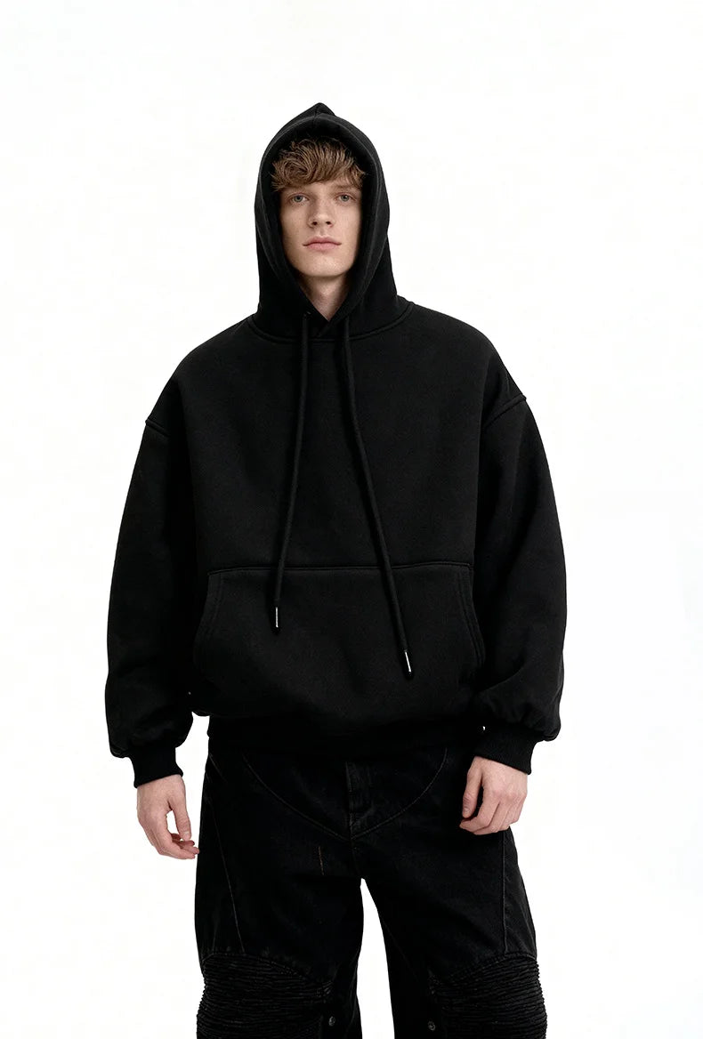350G Fleece Hoodie Sweatshirt – Solid Color