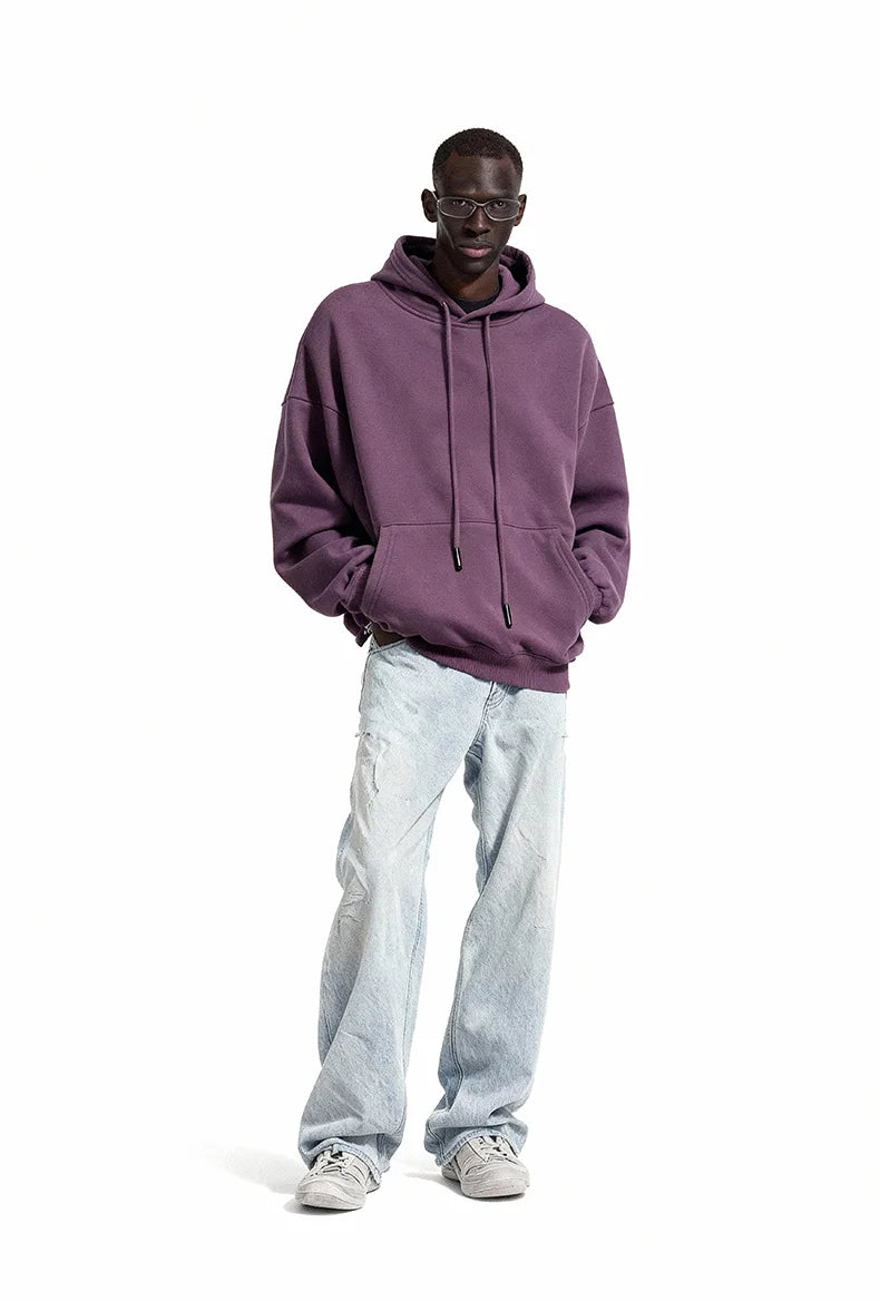 Sweat à capuche en molleton 350 g – Couleur unie