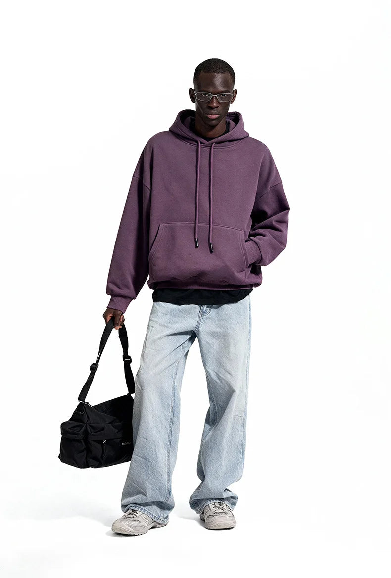 Sweat à capuche en molleton 350 g – Couleur unie