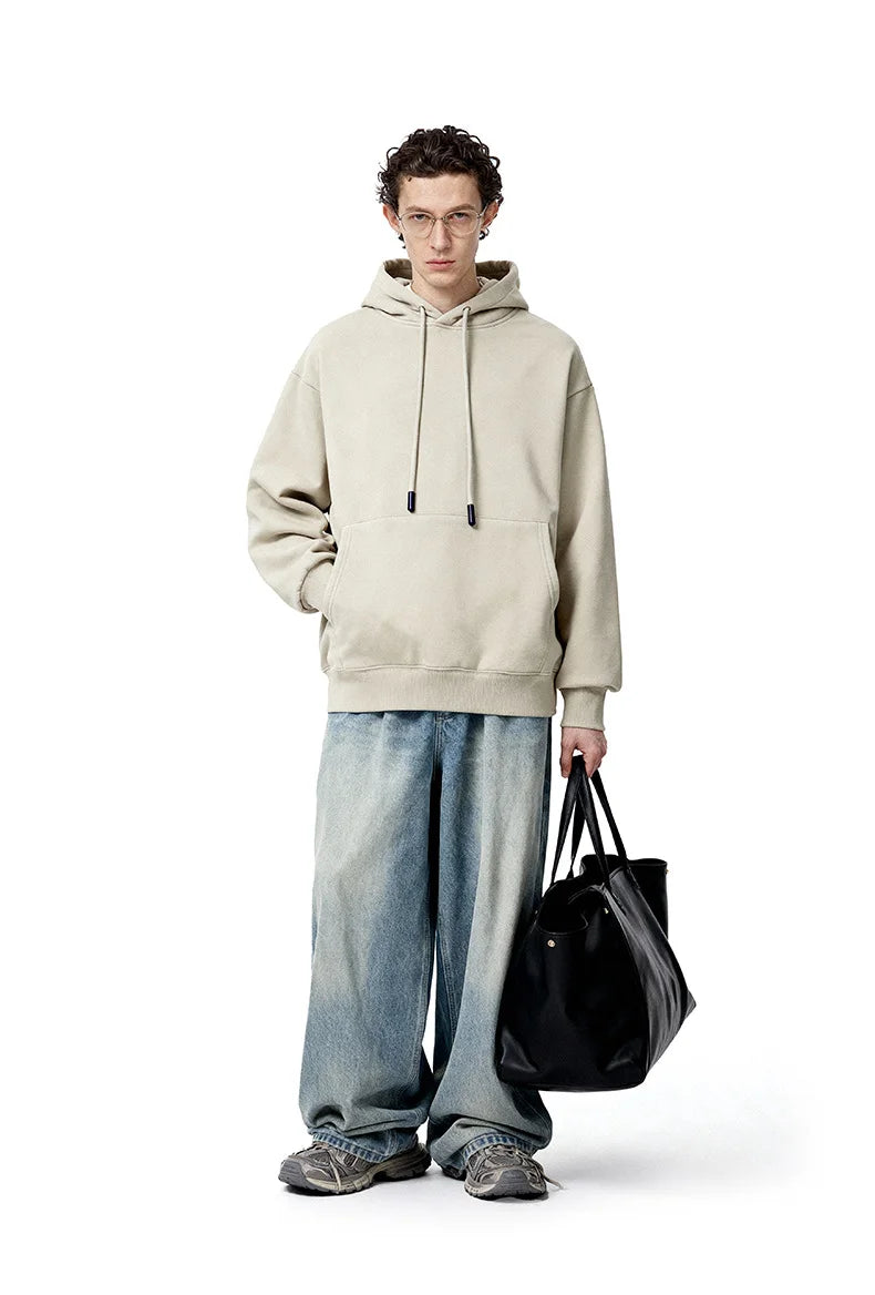 350G Fleece Hoodie Sweatshirt – Solid Color