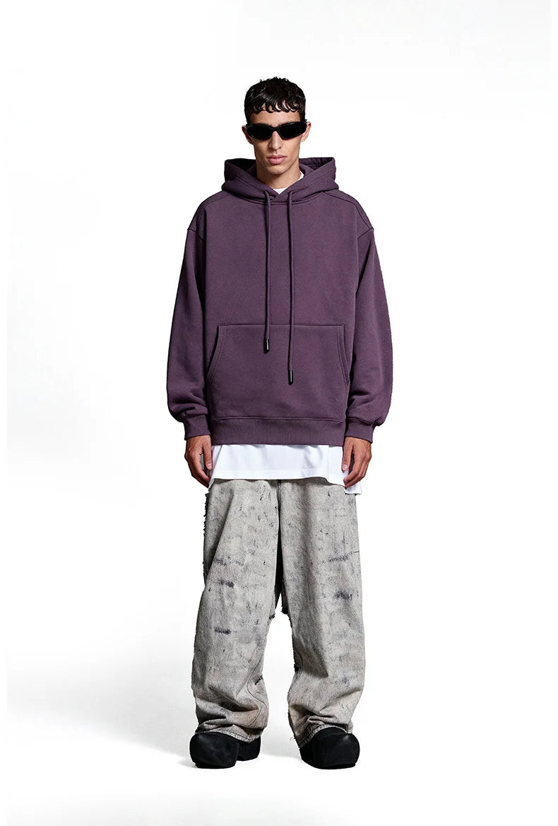 Sweat à capuche en molleton 350 g – Couleur unie