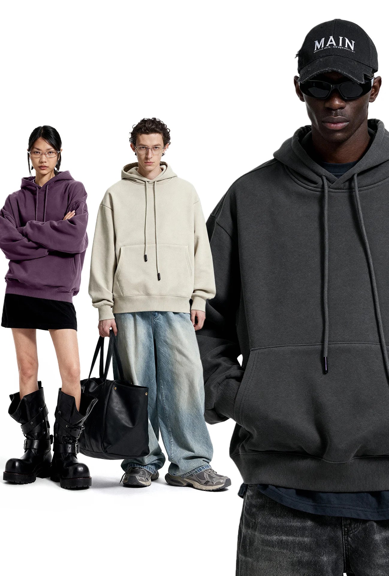 Sweat à capuche en molleton 350 g – Couleur unie