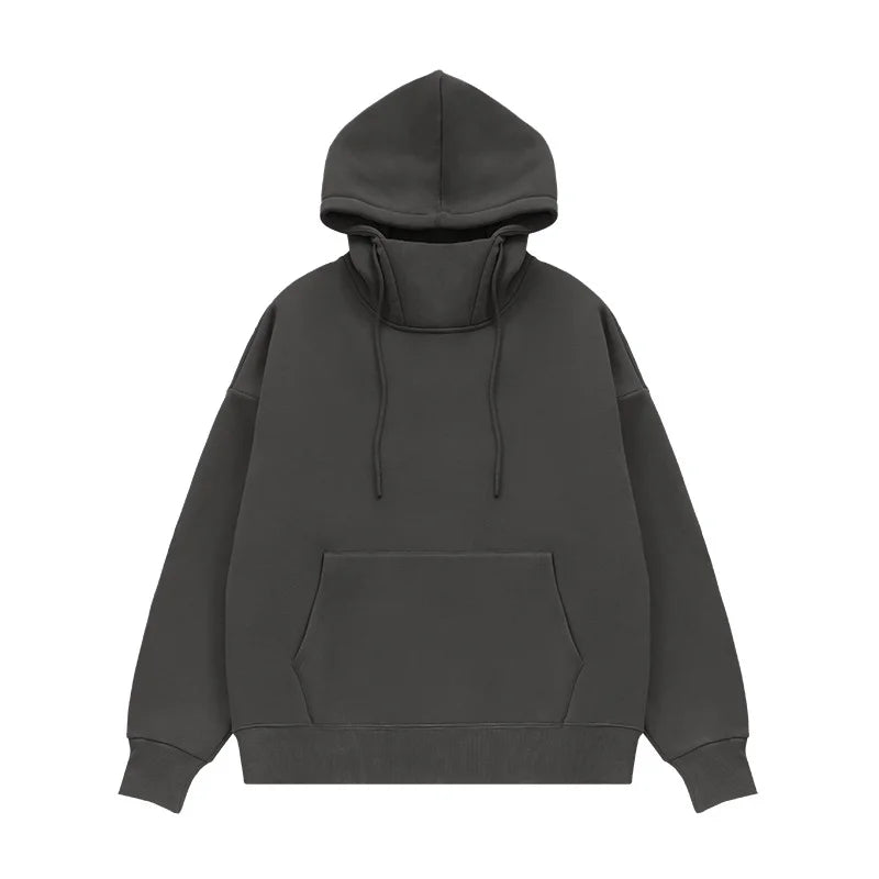 Sweat-shirt à capuche coupe-vent en polaire 350g pour homme