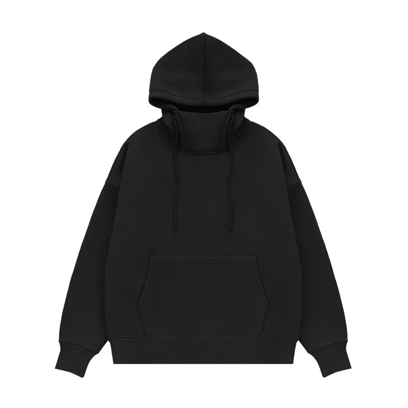 Sweat-shirt à capuche coupe-vent en polaire 350g pour homme