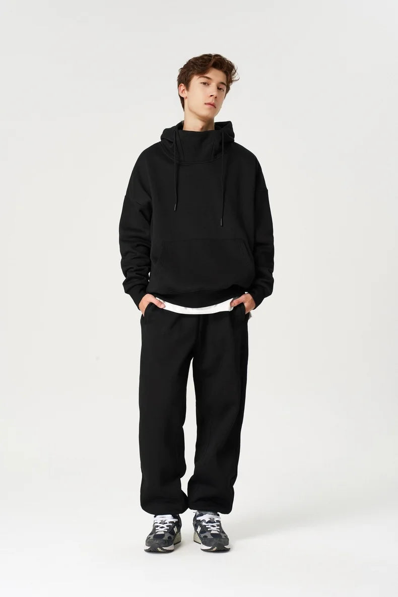 Sweat-shirt à capuche coupe-vent en polaire 350g pour homme