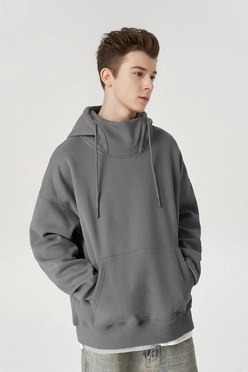 Sweat-shirt à capuche coupe-vent en polaire 350g pour homme