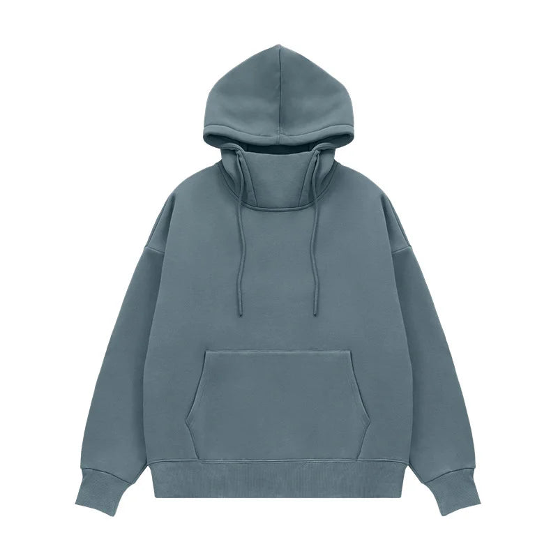 Sweat-shirt à capuche coupe-vent en polaire 350g pour homme