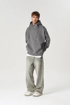 Sweat-shirt à capuche coupe-vent en polaire 350g pour homme