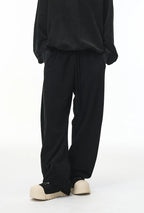 380G Sand Dune Dragon Scale Washed Curved Wide-Leg Sweatpants