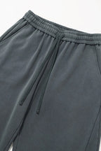 380G Sand Dune Dragon Scale Washed Curved Wide-Leg Sweatpants