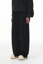 380G Sand Dune Dragon Scale Washed Curved Wide-Leg Sweatpants