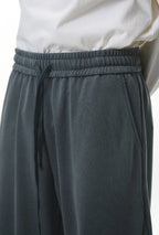380G Sand Dune Dragon Scale Washed Curved Wide-Leg Sweatpants