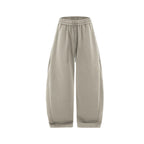380G Sand Dune Dragon Scale Washed Curved Wide-Leg Sweatpants