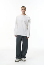 380G Sand Dune Dragon Scale Washed Curved Wide-Leg Sweatpants