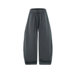 380G Sand Dune Dragon Scale Washed Curved Wide-Leg Sweatpants