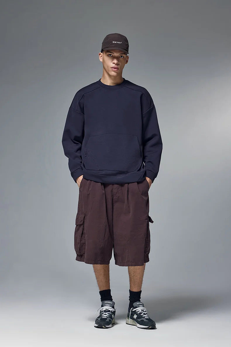 Sweat-shirt ras du cou en molleton extensible quadridirectionnel 410 g pour homme