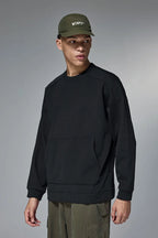 Sweat-shirt ras du cou en molleton extensible quadridirectionnel 410 g pour homme