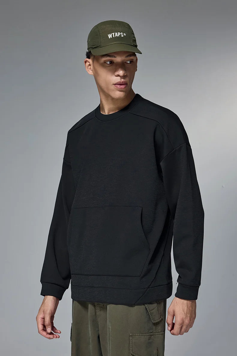 Sweat-shirt ras du cou en molleton extensible quadridirectionnel 410 g pour homme