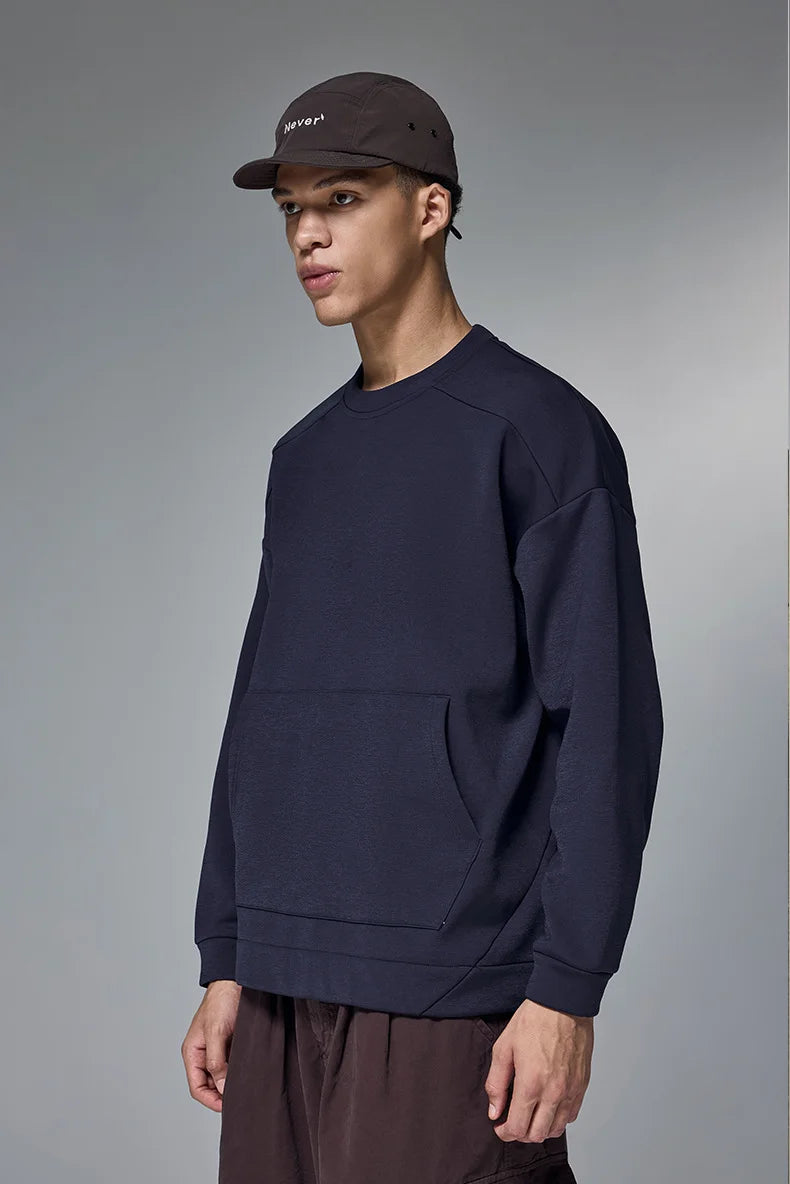 Sweat-shirt ras du cou en molleton extensible quadridirectionnel 410 g pour homme