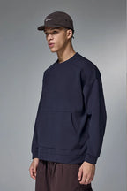 Sweat-shirt ras du cou en molleton extensible quadridirectionnel 410 g pour homme