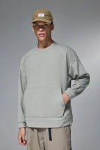 Sweat-shirt ras du cou en molleton extensible quadridirectionnel 410 g pour homme