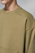 Sweat-shirt ras du cou en molleton extensible quadridirectionnel 410 g pour homme