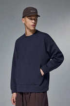 Sweat-shirt ras du cou en molleton extensible quadridirectionnel 410 g pour homme
