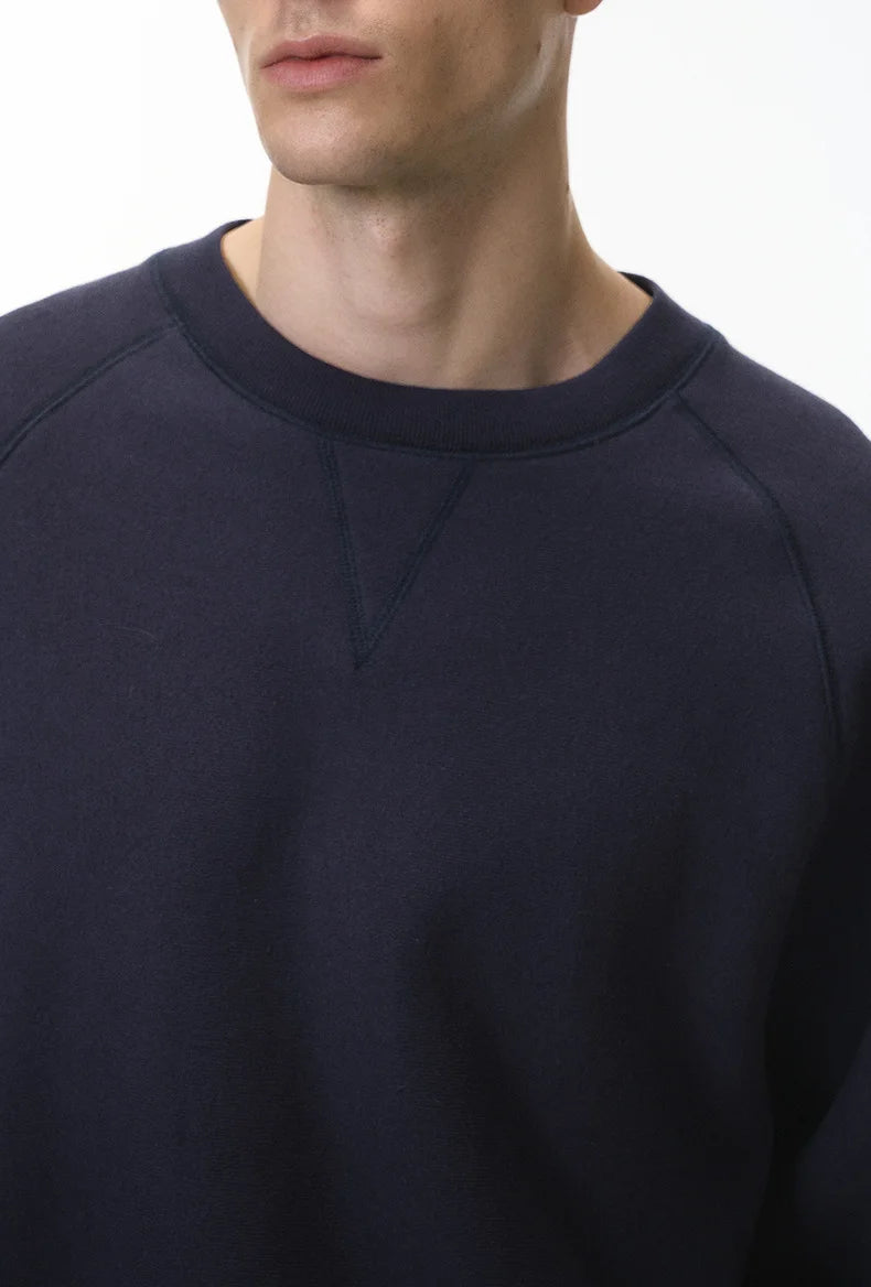 Sweat-shirt unisexe à manches chauve-souris en tricot chaîne horizontal