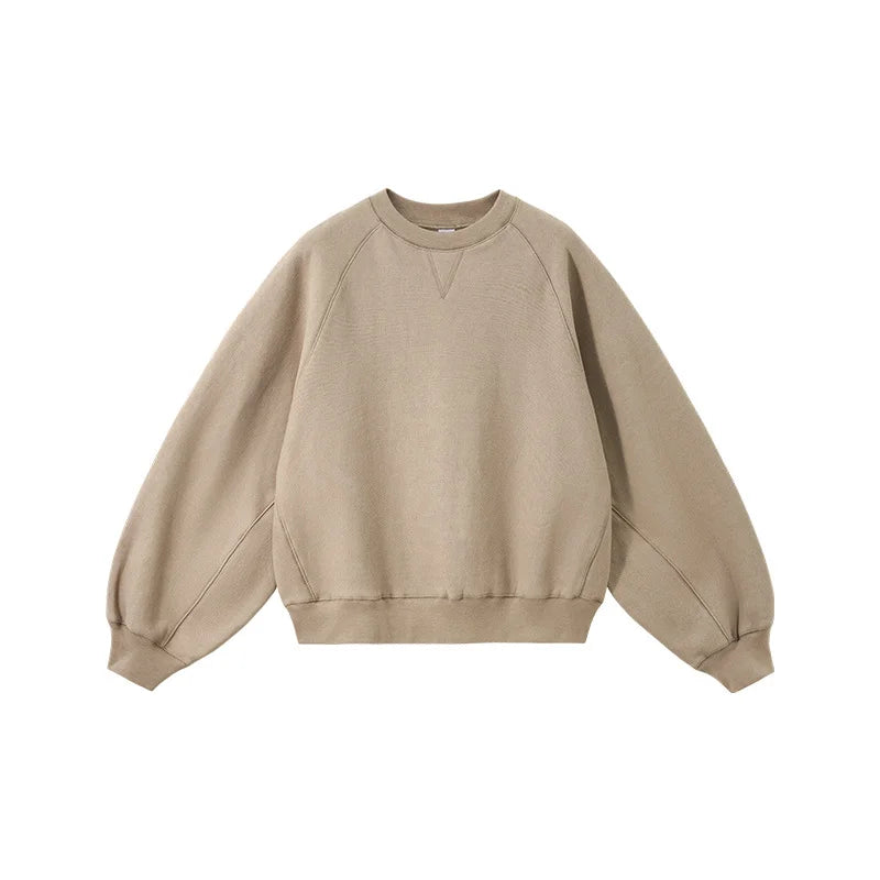 Sweat-shirt unisexe à manches chauve-souris en tricot chaîne horizontal