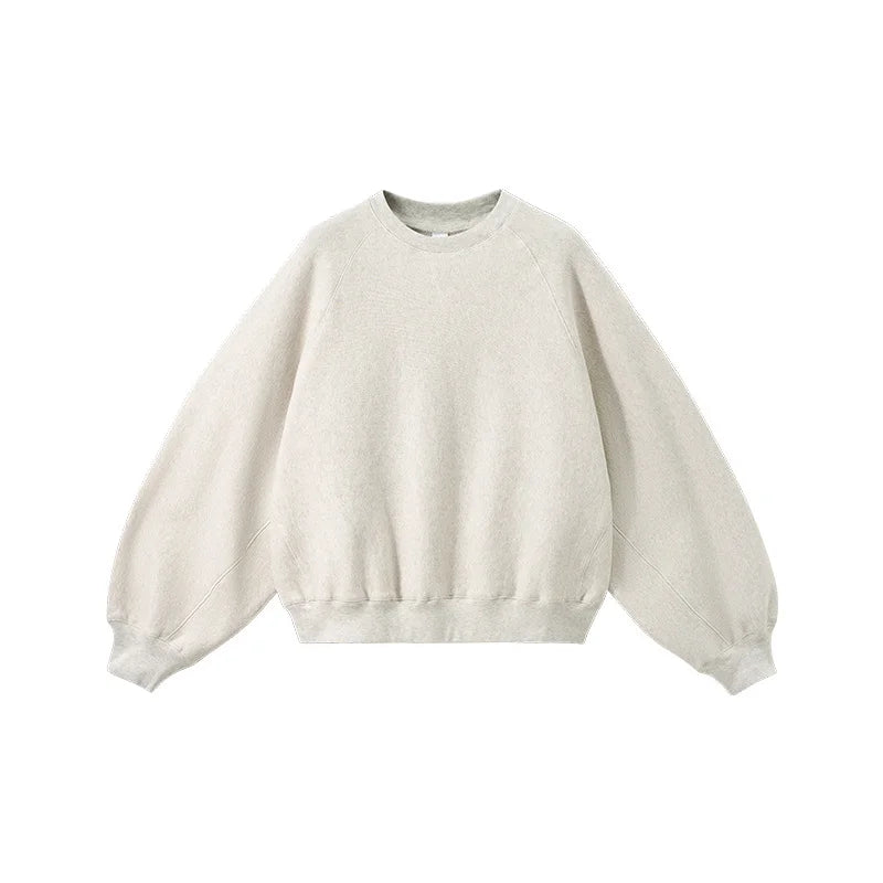 Sweat-shirt unisexe à manches chauve-souris en tricot chaîne horizontal