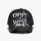 Casquette de baseball noire à couronne souple et écriture