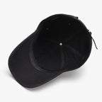 Casquette de baseball noire à couronne souple et écriture