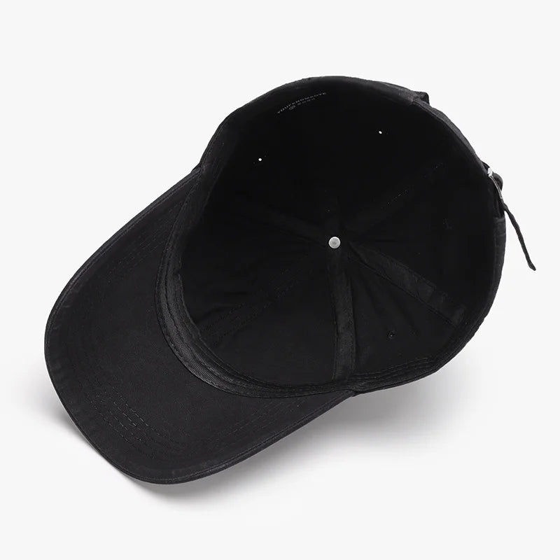 Black Script Soft Crown Baseball Cap