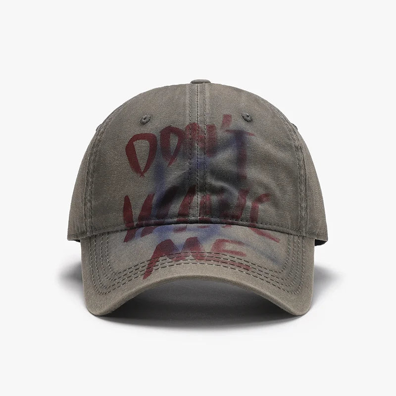 Casquette de baseball noire à couronne souple et écriture