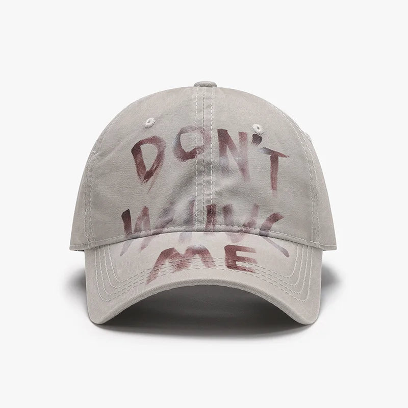 Casquette de baseball noire à couronne souple et écriture