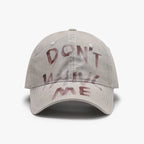 Casquette de baseball noire à couronne souple et écriture