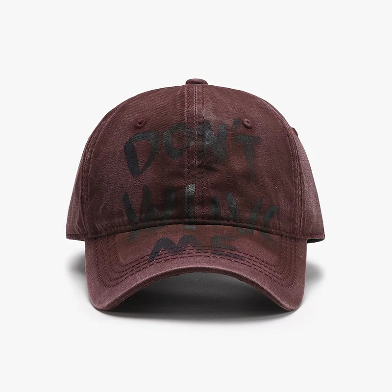 Black Script Soft Crown Baseball Cap