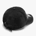 Casquette de baseball noire à couronne souple et écriture