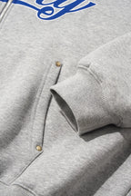 Unisex Boxy Cropped Hoodie Sweatshirt – Embroidered Fur Collar