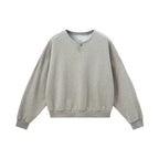 Sweat-shirt unisexe à col Henley coupe carrée