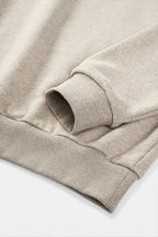 Sweat-shirt unisexe à col Henley coupe carrée