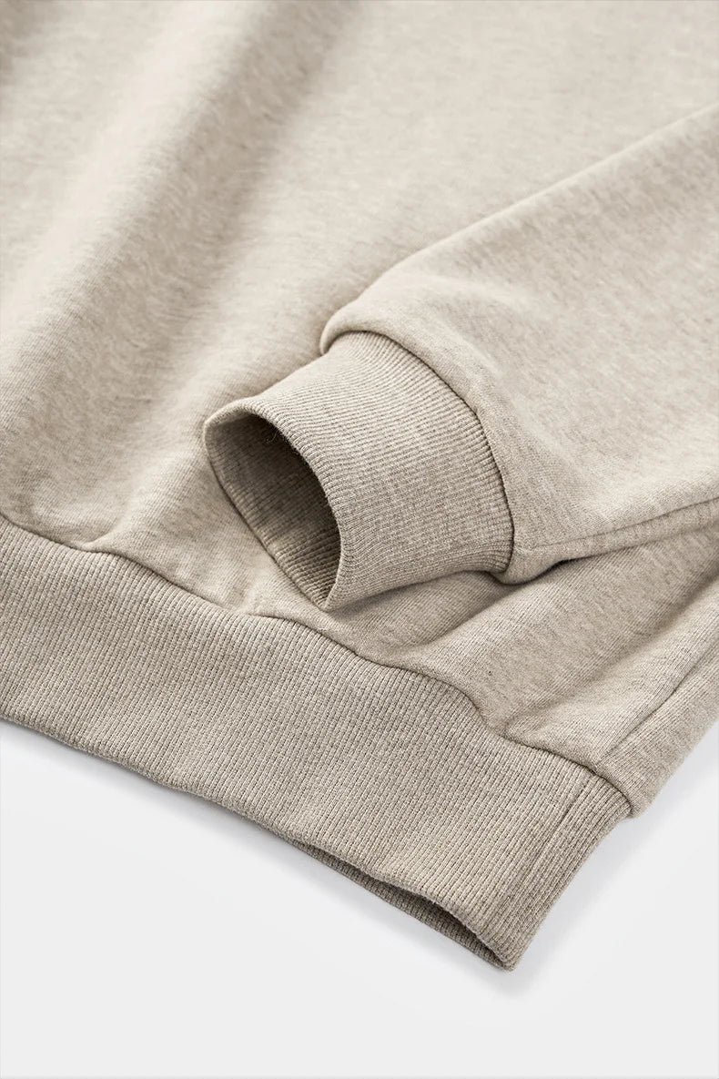 Sweat-shirt unisexe à col Henley coupe carrée
