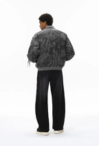 Men's Oversize Camouflage Bomber Stand Collar Jacket