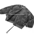 Men's Oversize Camouflage Bomber Stand Collar Jacket