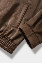 Blouson zippé homme en cuir froissé – Style Vêtement de travail vintage