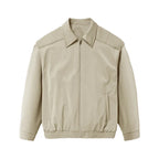 Blouson zippé homme en cuir froissé – Style Vêtement de travail vintage
