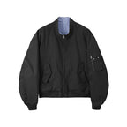 Men's Articulated Sleeves Cropped Flight Jacket – Plaid Colorblock