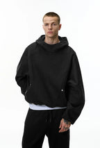 Ensemble sweat à capuche et pantalon de jogging non-genré en molleton déstructuré - F