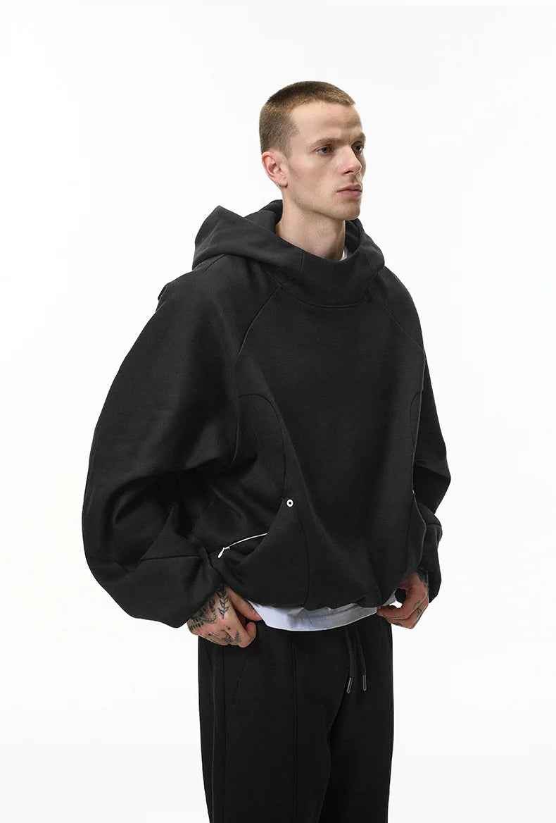 Ensemble sweat à capuche et pantalon de jogging non-genré en molleton déstructuré - F