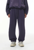 Ensemble sweat à capuche et pantalon de jogging non-genré en molleton déstructuré - F